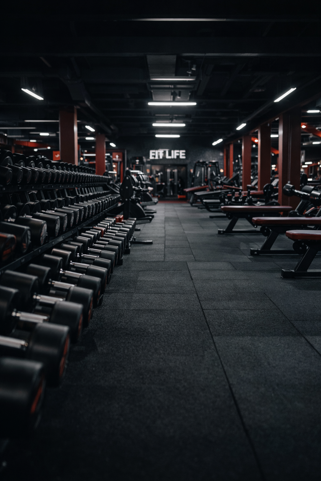 Instalaciones modernas del gimnasio FIT LIFE